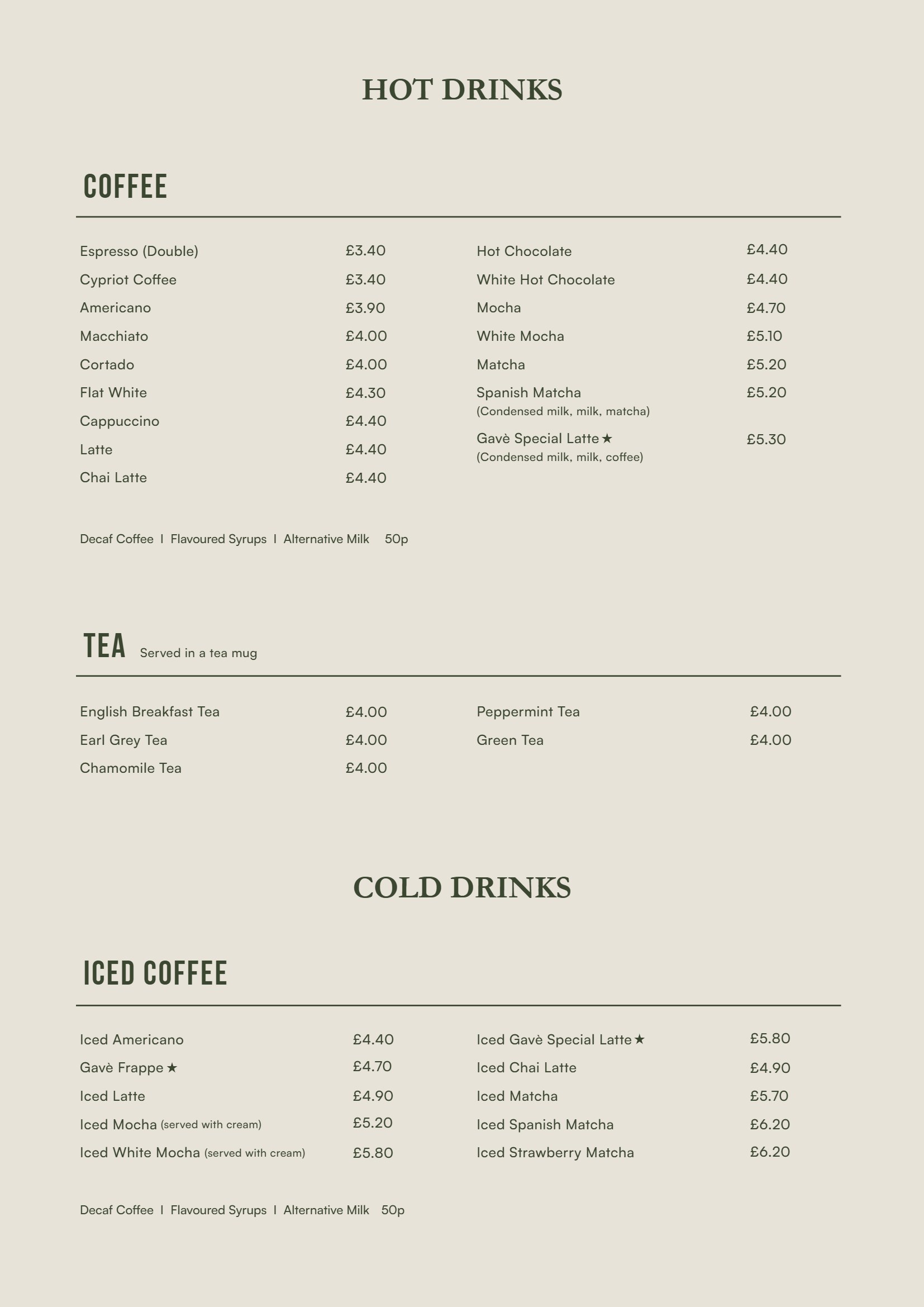 Gavè menu — page 10