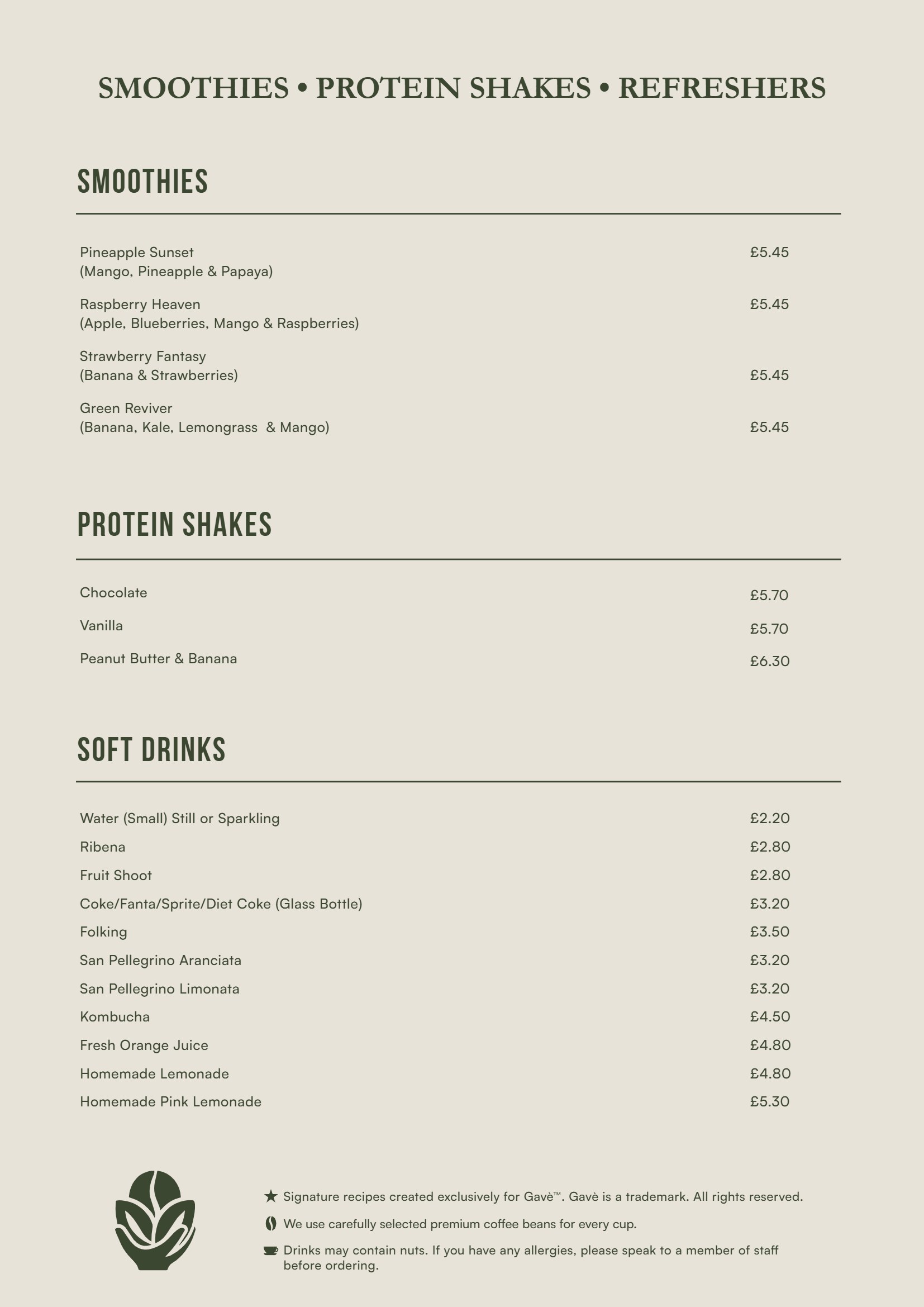 Gavè menu — page 11